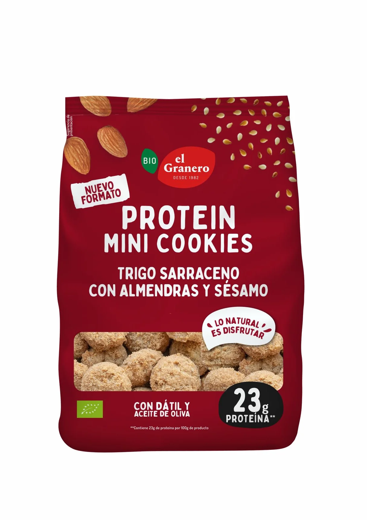 El Granero Integral Mini Cookies Proteicas de Almendra y Sesamo BIO 130 g