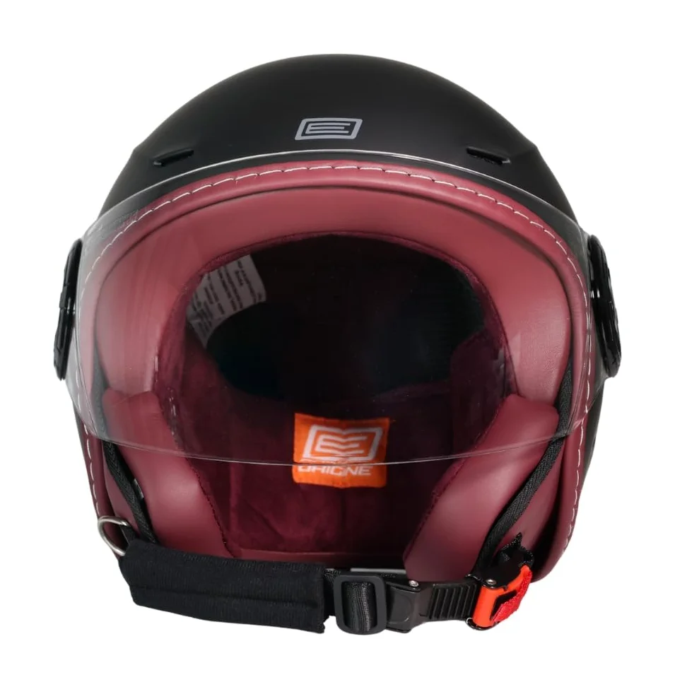 ORIGINE Casco de Moto Jet Homologado ECE 22.06, Casco Urbano para Scooter Ligero y Compacto con Visera Transparente Larga