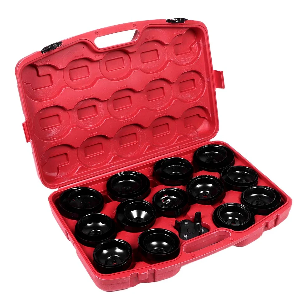 Fyearfly Juego de 30 llaves de filtro de aceite, kit de enchufe universal para una fácil extracción de filtro, herramientas duraderas de reparación de automóviles, juego completo de llaves para un