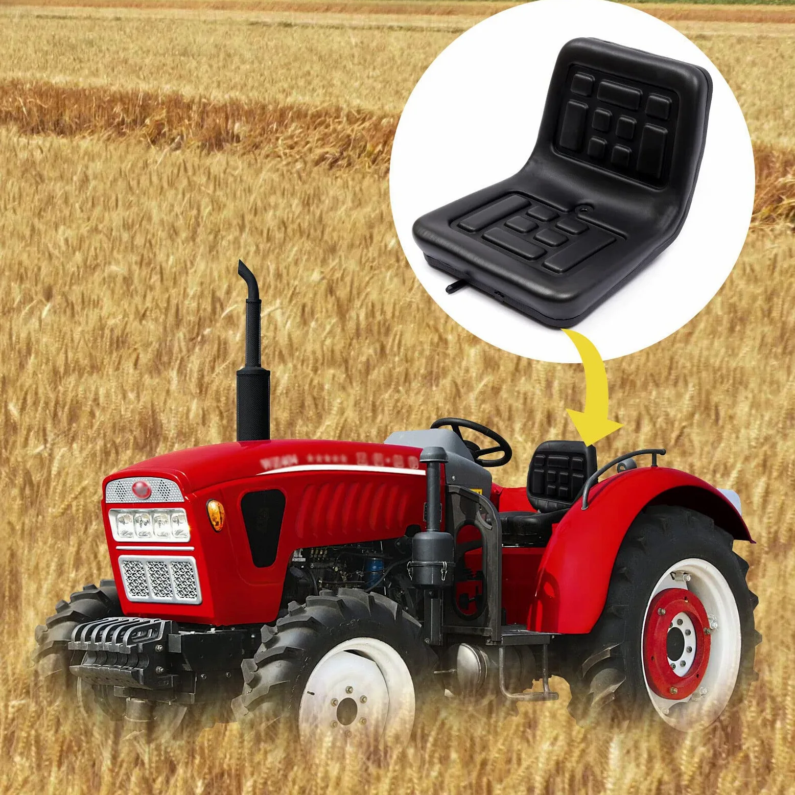 Asiento Universal para Tractor de Césped Elevador Ajustable