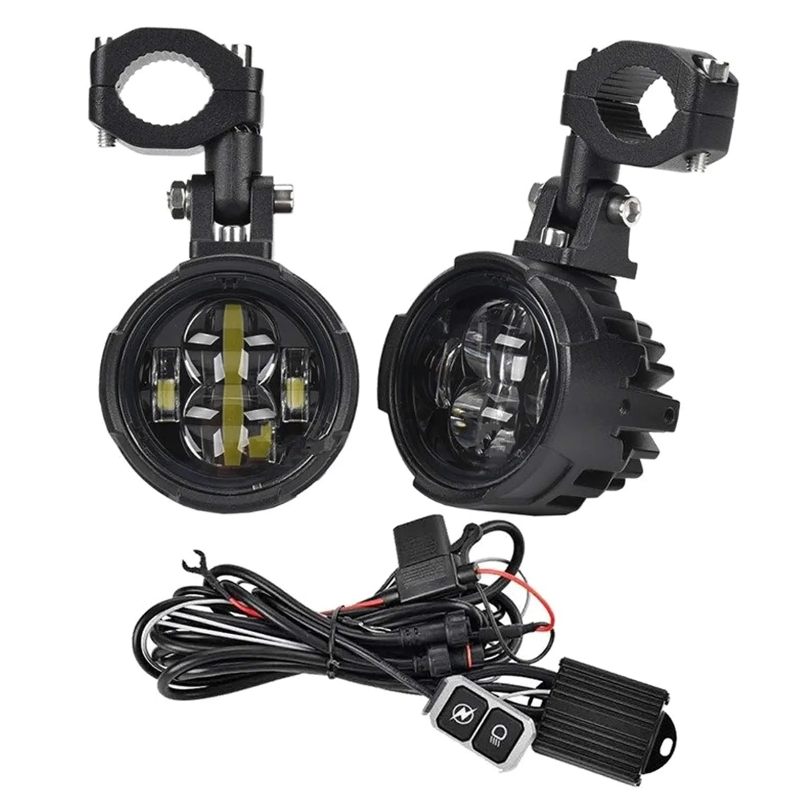 Motocicleta redondo Faros Antiniebla Auxiliares LED De Dos Colores Para CRF1100L