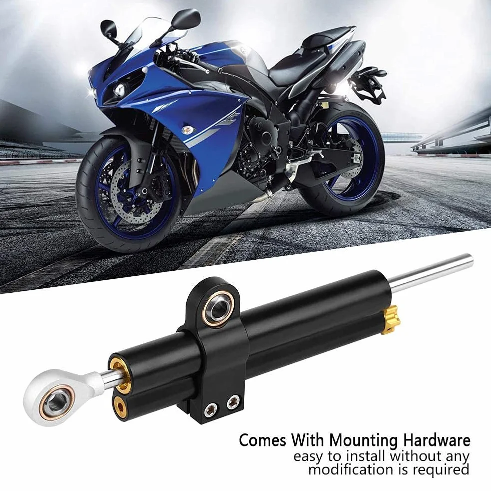 EBTOOLS Universal Motocicleta CNC Ajustable Amortiguador de Dirección Estabilizador Soporte de Montaje Soporte