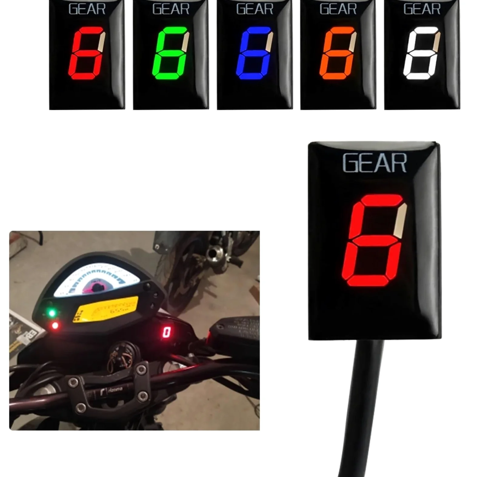 Indicador Marchas Moto Compatible Con Yamaha Para FZ6 1998-2012 Para TDM900 2002-2013 Para FZ8 2010-2015 Para Bolt 2013-2016 Motocicleta 1-6 Para Indicador De Velocidad De Marcha