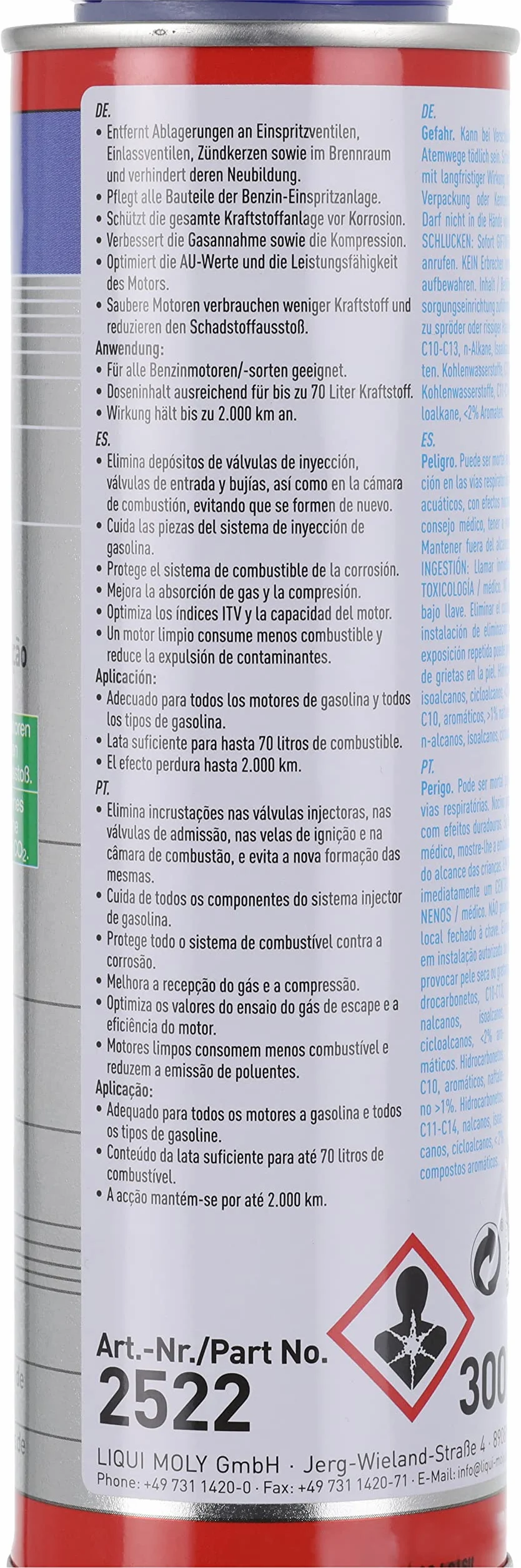 LIQUI MOLY Limpiador de inyección 2522 300 ml Gasolina