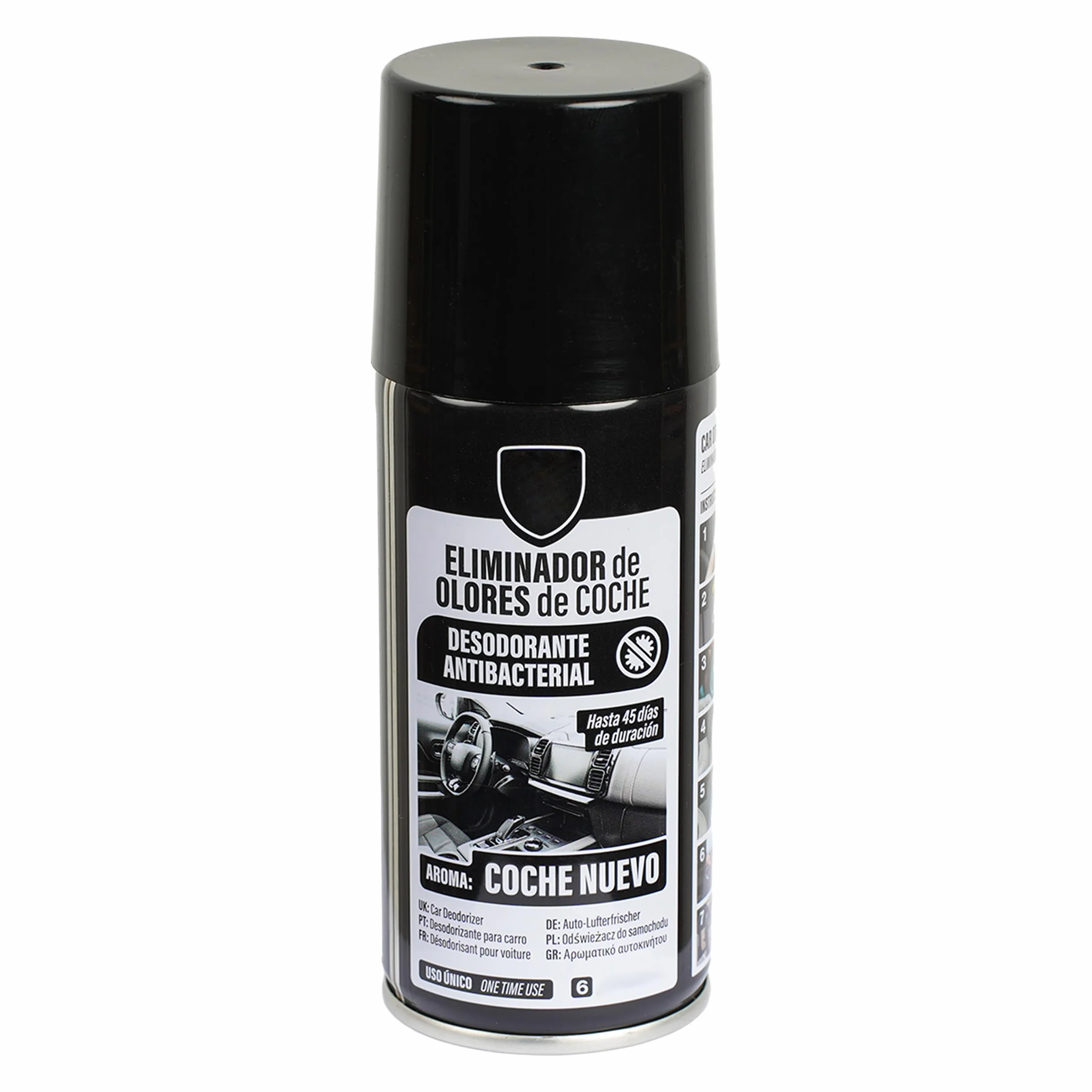 Eliminador de Olores para Coche 150ml – Desodorante Antibacterial de Descarga Única, Elimina Humedad y Olores – Ambientador Rápido para Climatizador y Habitáculo - Coche nuevo, 1 Unidad