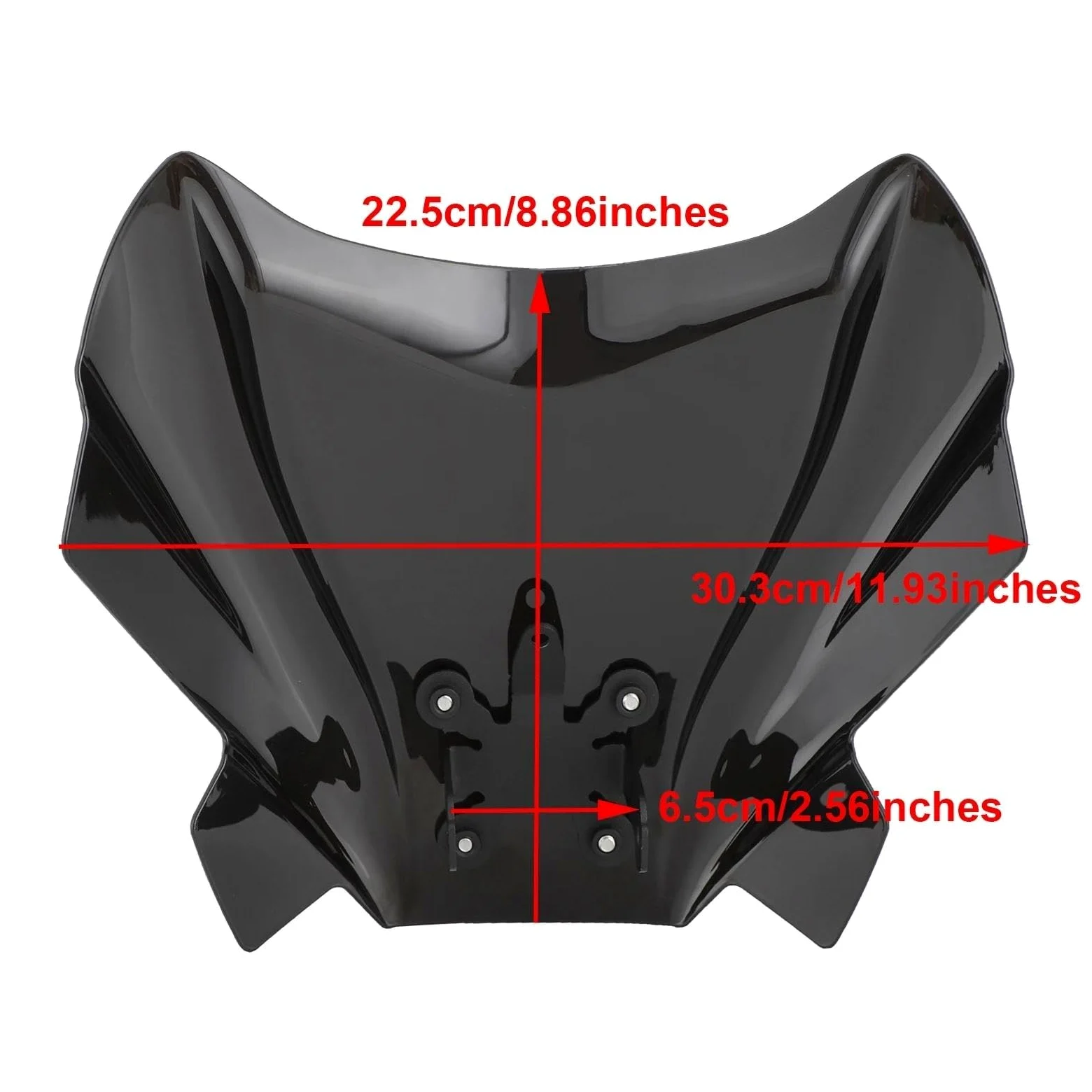 Deflector Aire Parabrisas para CB650R 2019 2020 2021 ABS Parabrisas De Motocicleta Accesorios De Motor Parabrisas Frontal (Color : Negro)