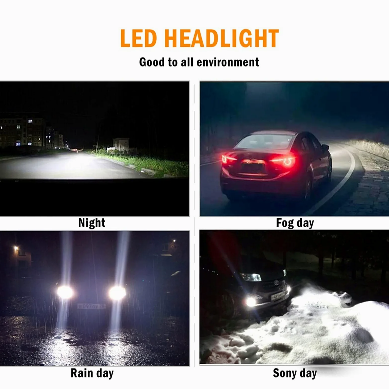 Faros EMC CSP LED 9005 /HB3 9006 /HB4 HB3 9004 9007 H3 6000lm Cariño del Coche Bombillas First Lights Lámpara Blanco 5700K 12V 24V H7 H4 H1 H1 H1 (Socket Type : H27/881)