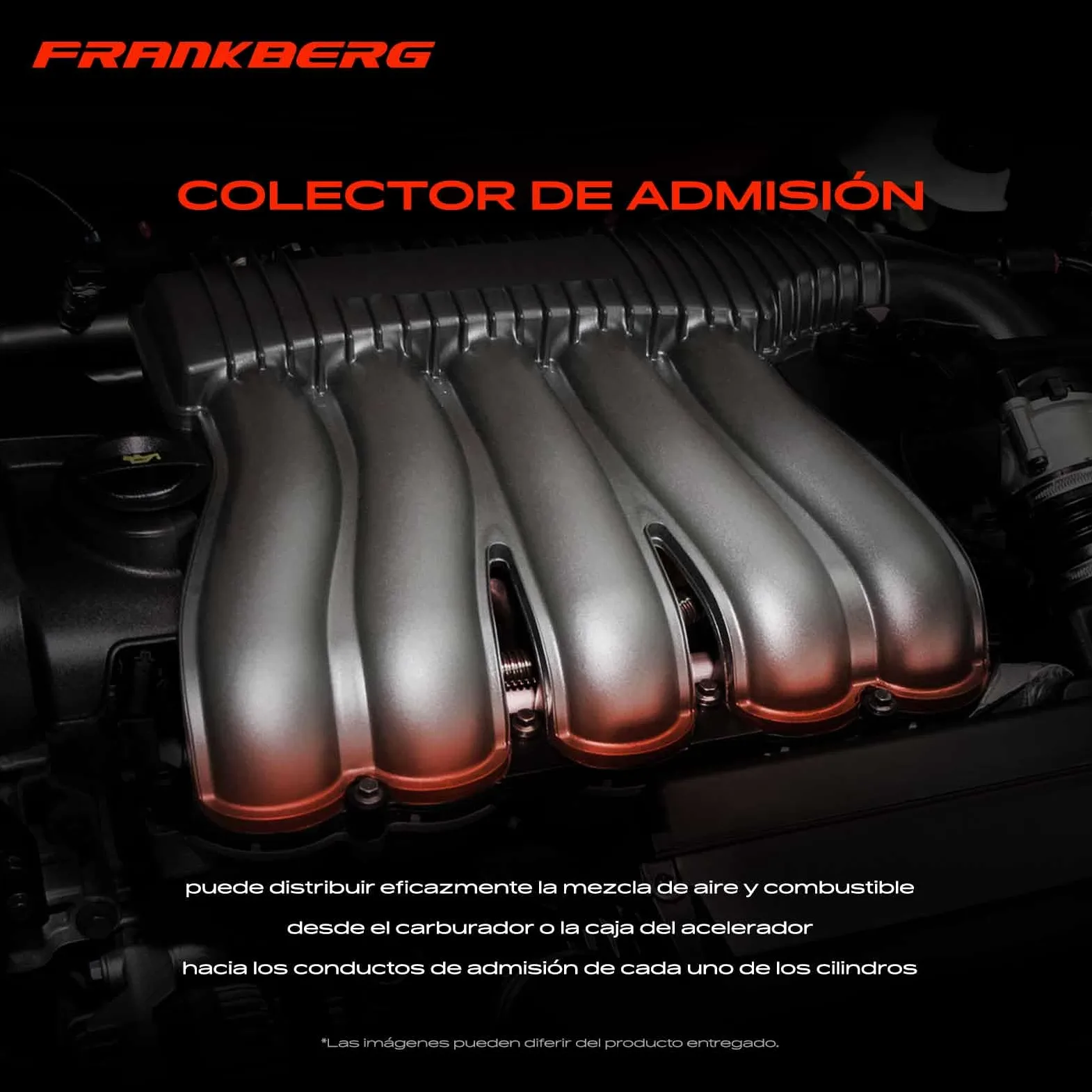 Frankberg Colector de admisión con junta 03L129711AL | Compatible con: A1 Sportback 8XA 8XF, Altea XL 5P5 5P8, Habitación 5J7, NH3 rápido, Golf Plus 521 5M1
