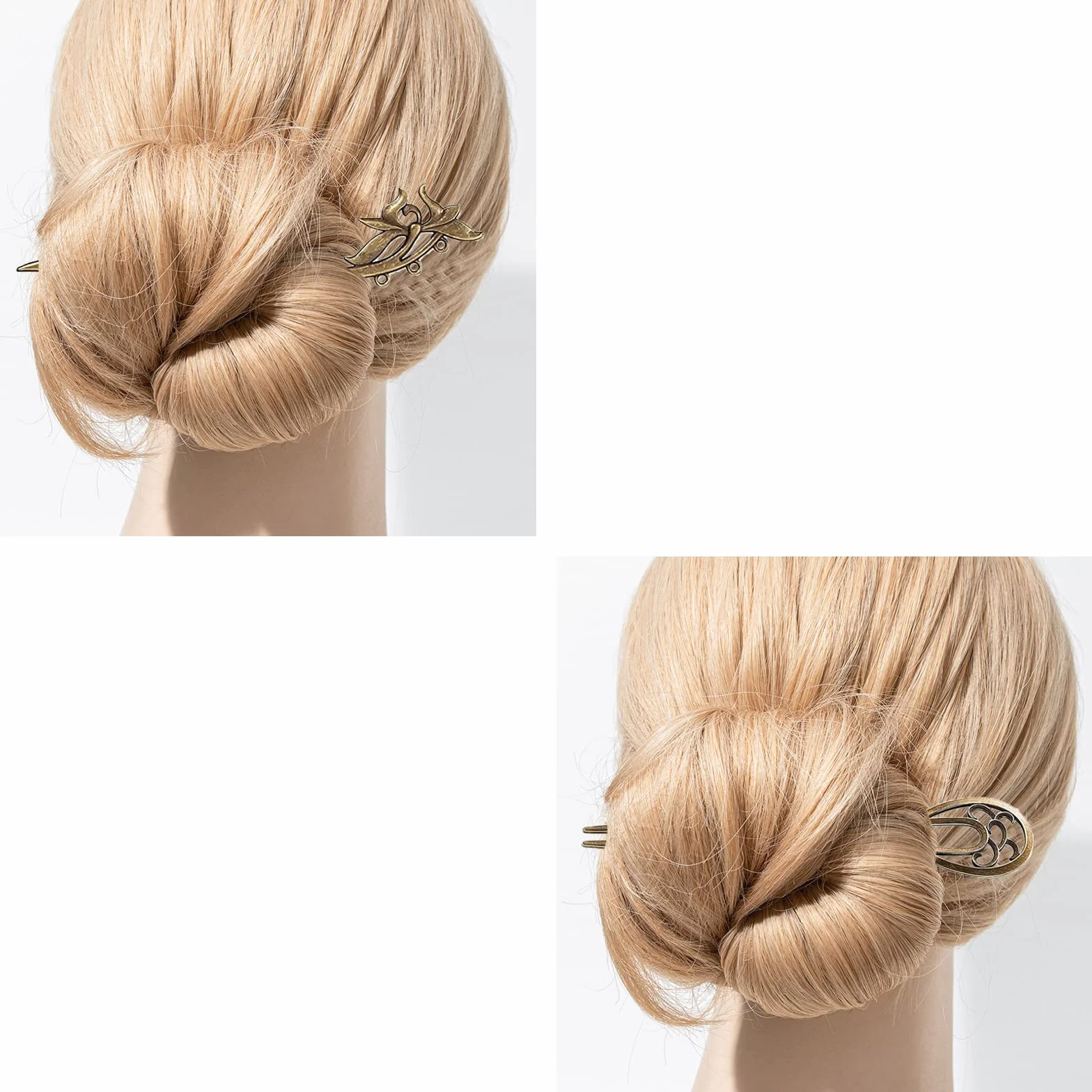 Palillos de Metal para el Pelo Elegante Vintage, Horquillas Chino Retro para Mujeres Niñas