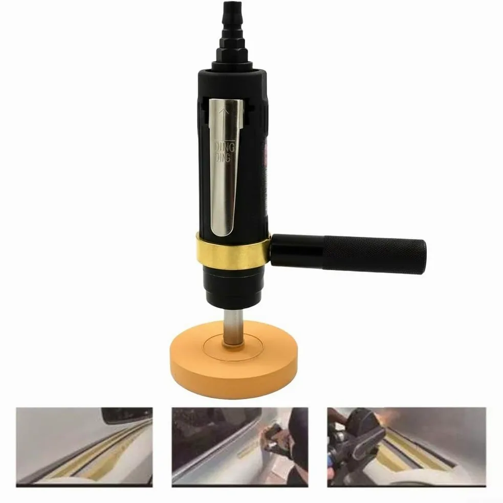 Kit de removedor de pegamento neumático, herramienta de eliminación adhesiva, juego de removedor de calcomanías con rueda de goma de 4 pulgadas con detalles de pelacables de aire