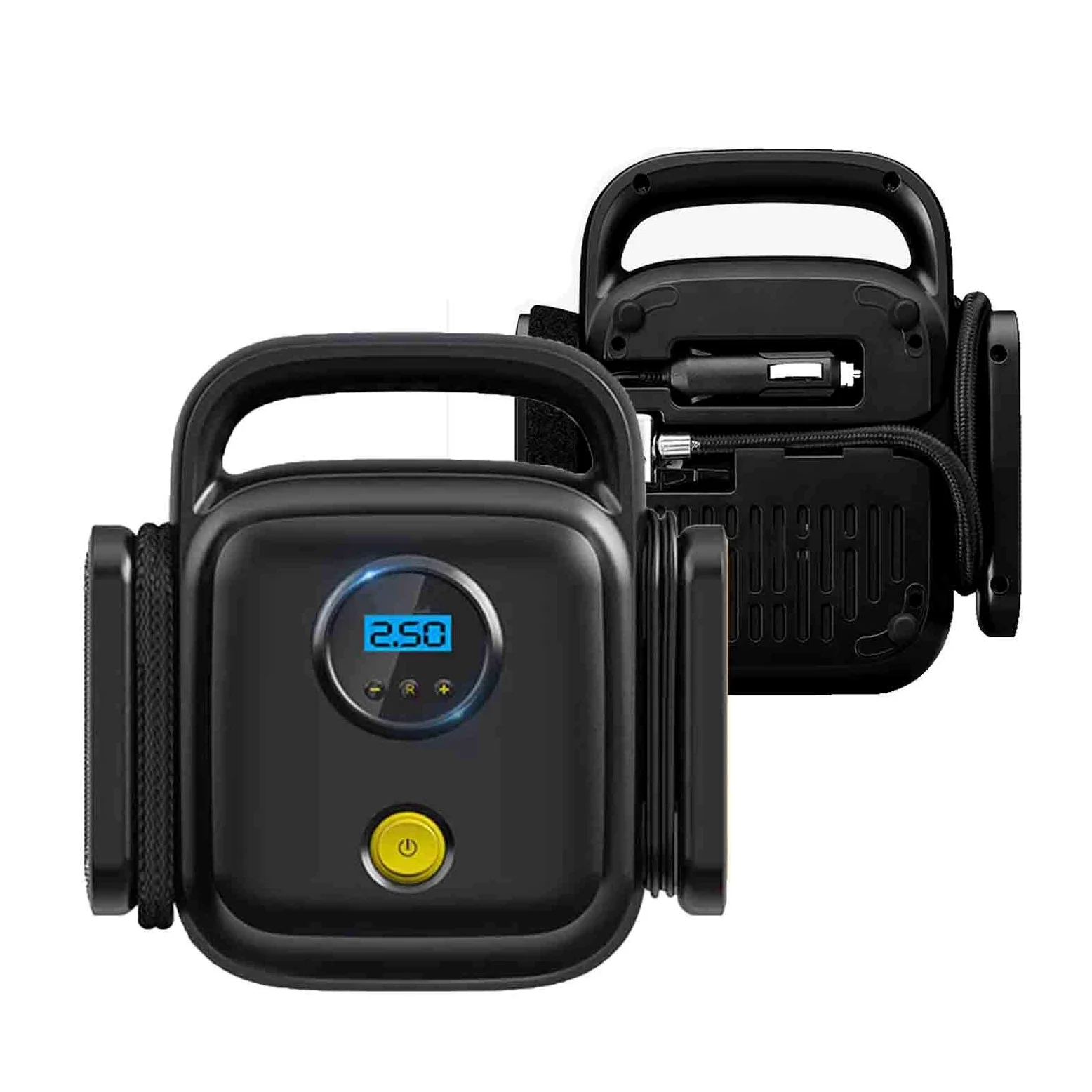 Compresor Aire Coche Portátiles De Aire del Neumático De La Bomba, con El Adaptador De Luz De Fondo Manómetro Digital De Válvula, Conveniente For Los Neumáticos De Coches Y Bicicletas, Baloncesto Y O