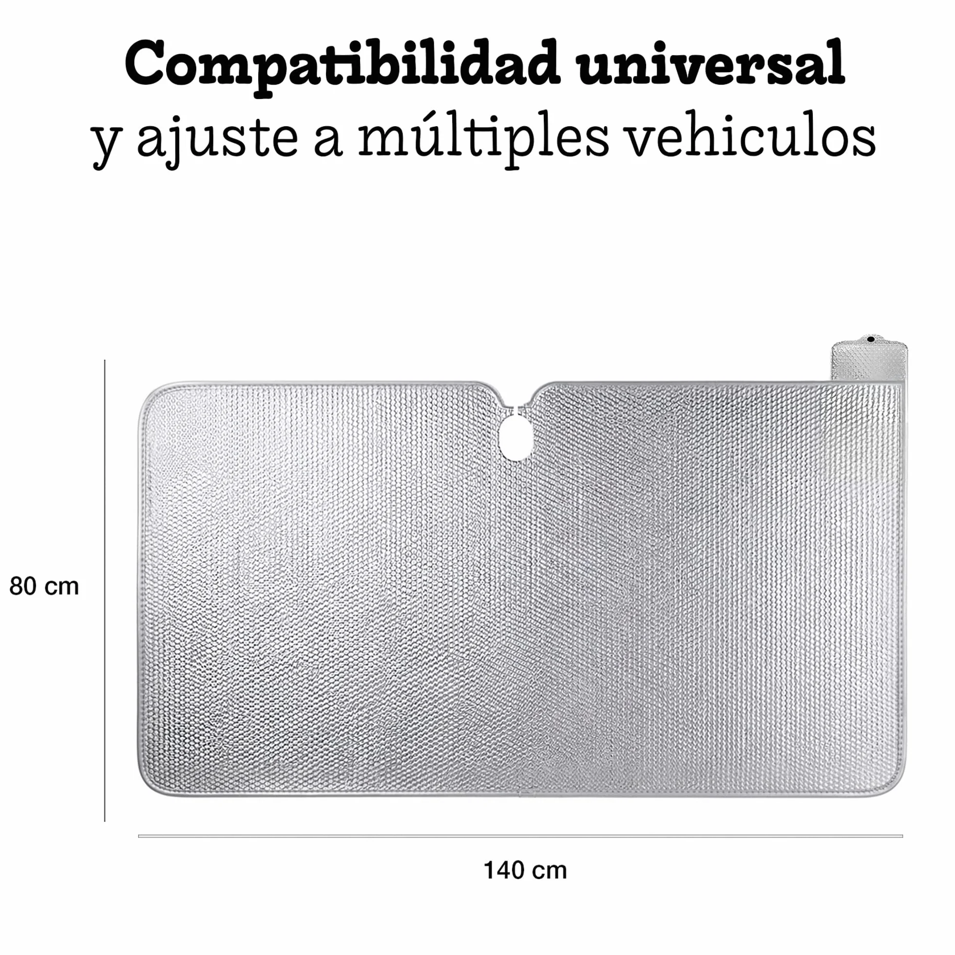Parasol Coche Delantero Plegable Universal 140x80 cm Protector Solar Parabrisas Protección UV