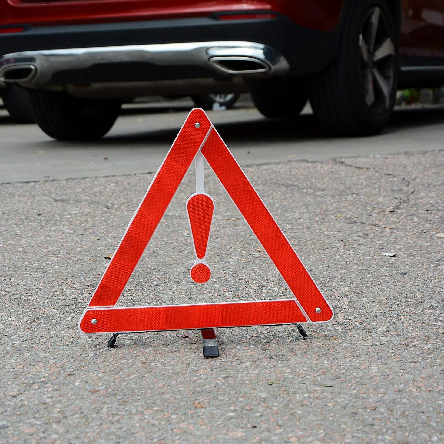 Marco de advertencia triangular, reflector triangular, universal de emergencia para coche, camión, furgoneta (paquete de 10)
