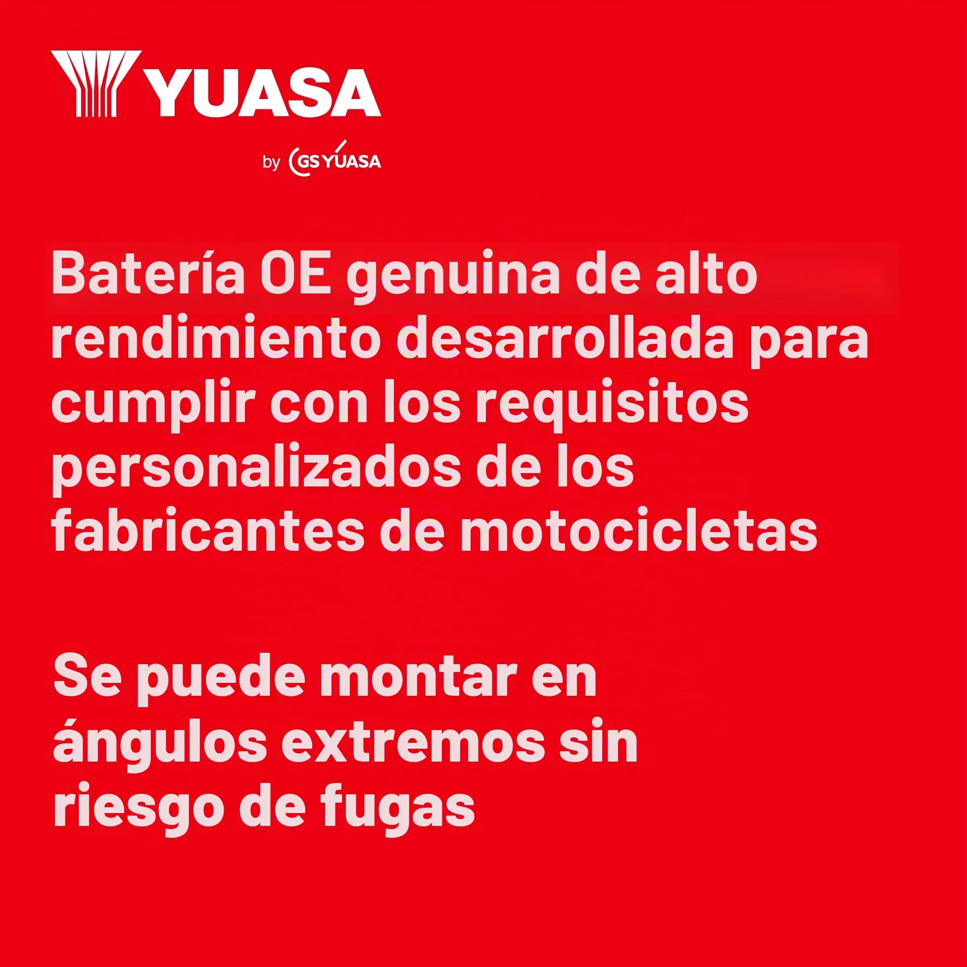 Yuasa YTZ8V 12V 120 CCA Batería de moto AGM VRLA de alto rendimiento y libre de mantenimiento