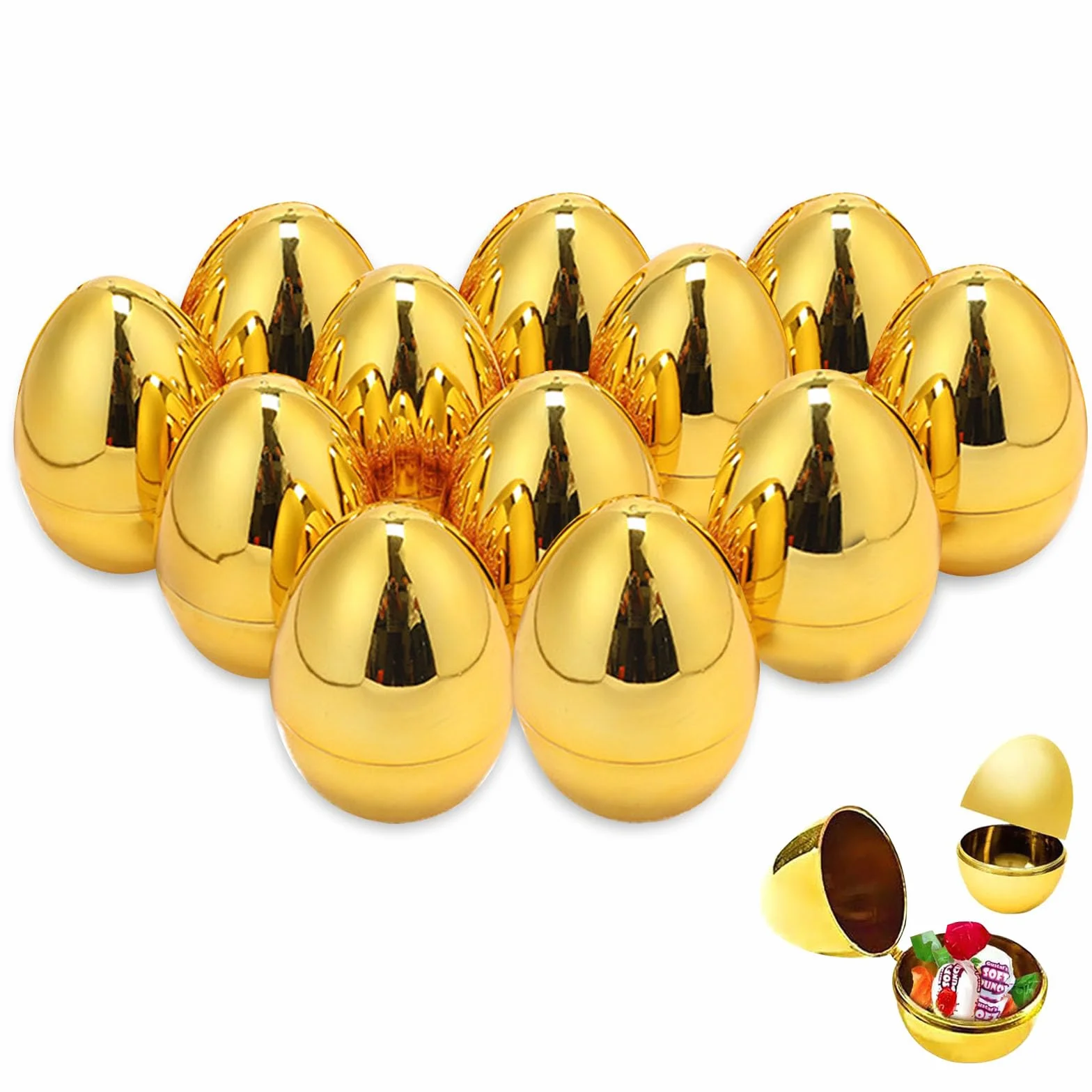 12 Huevos de Pascua para Rellenar, Decoración de Pascua para Búsqueda