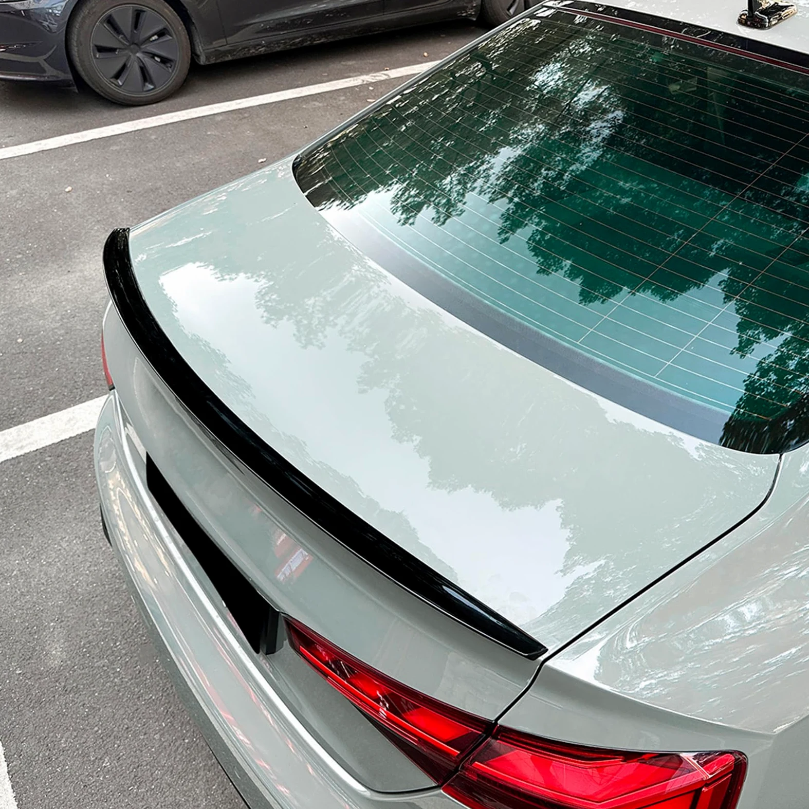 Alerón trasero divisor de maletero para Audi A5 F5 Coupé 2017-2024 2022 S5 negro
