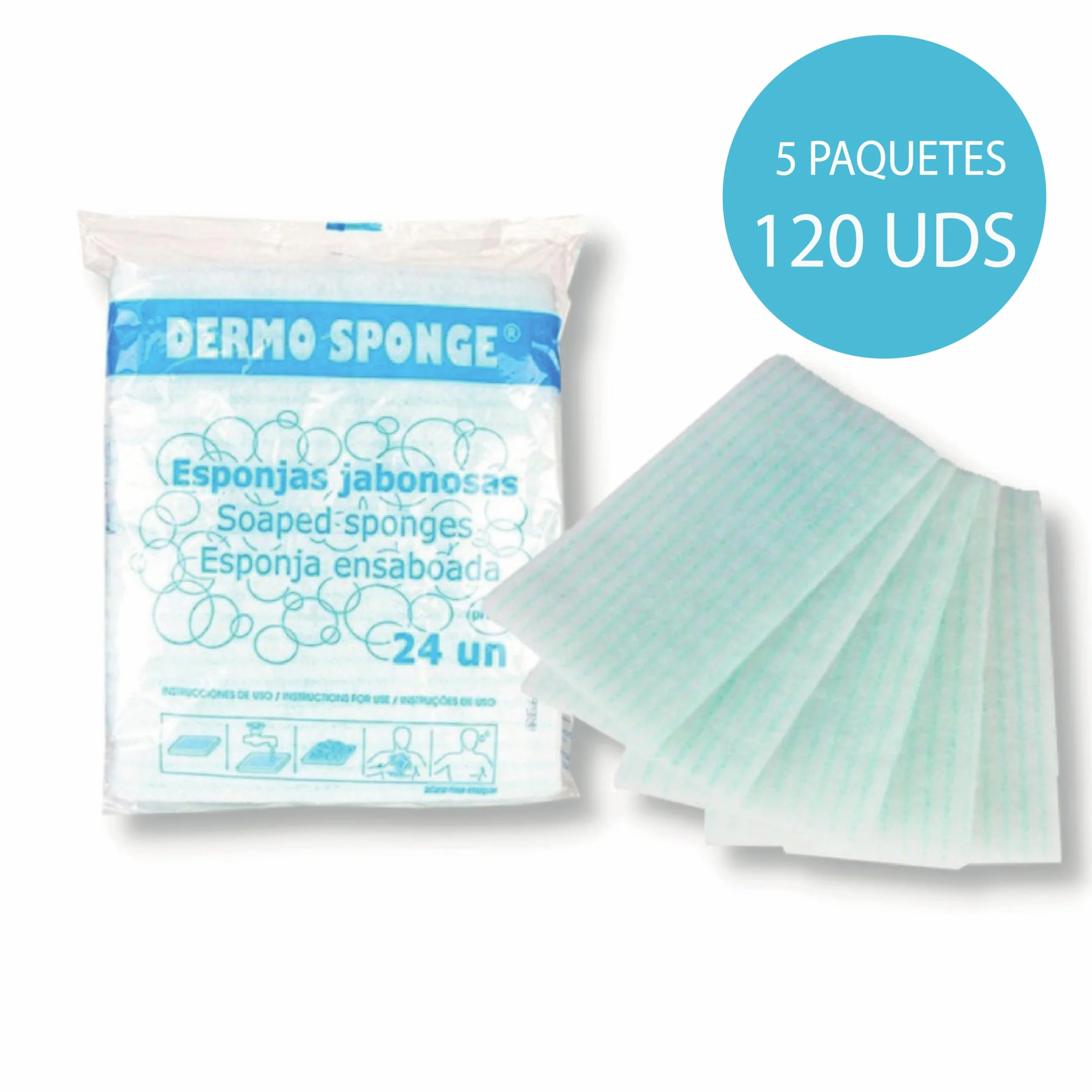 JMEDIS Dermo Sponge Esponjas Jabonosas 120 Unidades