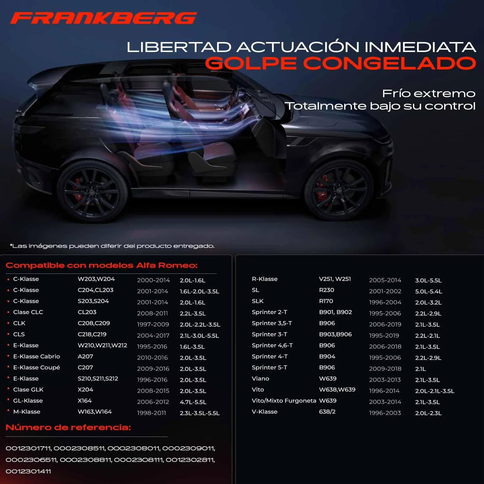 Frankberg Compresor de aire acondicionado con embrague Compatible con Clase E W210 W211 W212 SLK R170 Clase C W203 CLK C208 C209 CLS C218 C219 Replace# 0002306511incl. aceite premezclado