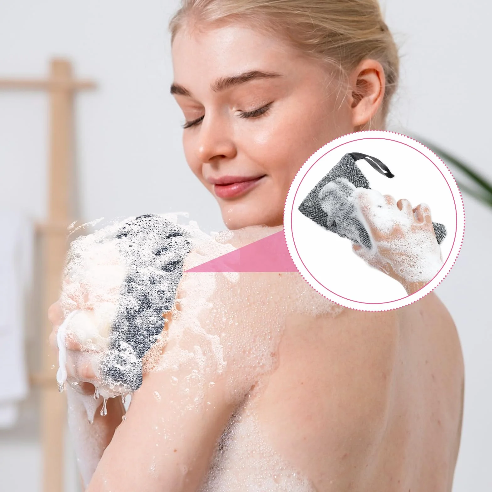 Bolsas de jabón sólido esponja exfoliante corporal doble capa