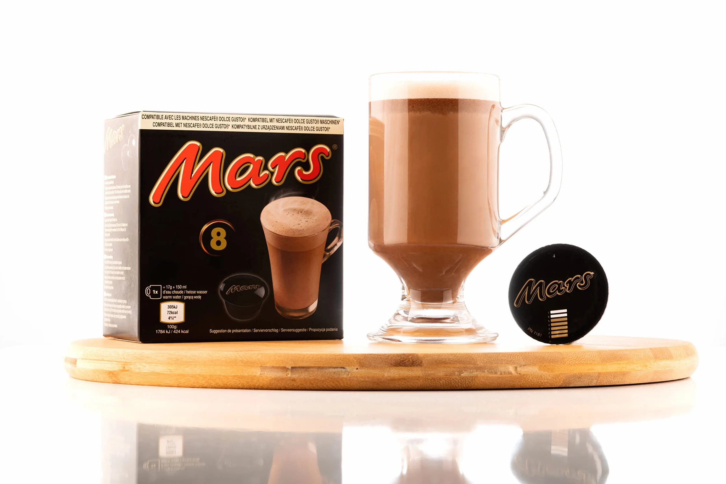 Cafféluxe 24 Dolce Gusto Compatibles Cacao Cápsulas Hot Chocolate Pod Mars Twix Maltesers