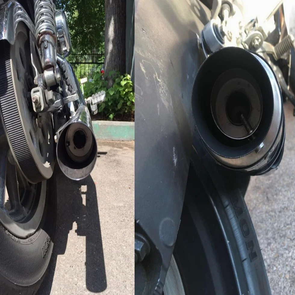 Tubo para moto Silenciador de escape para motocicleta, eliminador de ruido para SPORT 1200 1100 750 850(B-140x60mm)