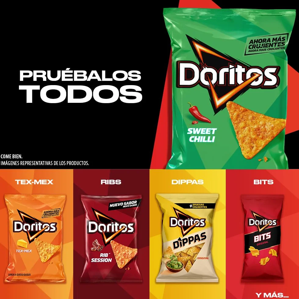 Doritos Chilli Nachos Picante Aperitivo Bolsa Individual 140gr
