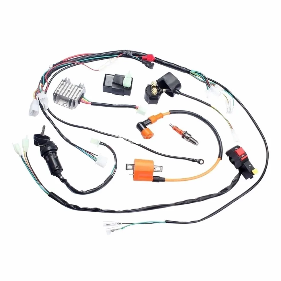 Kits completos de bobina encendido CDI chispa arnés cableado eléctrico para 150cc