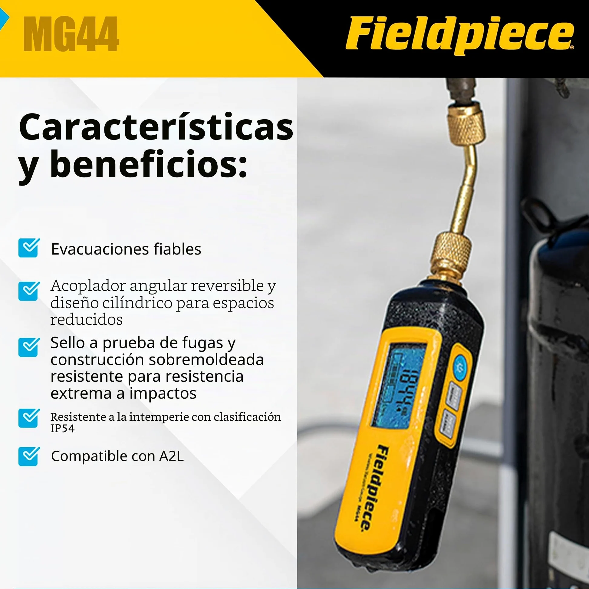 Fieldpiece MG44 - Medidor de vacío inalámbrico