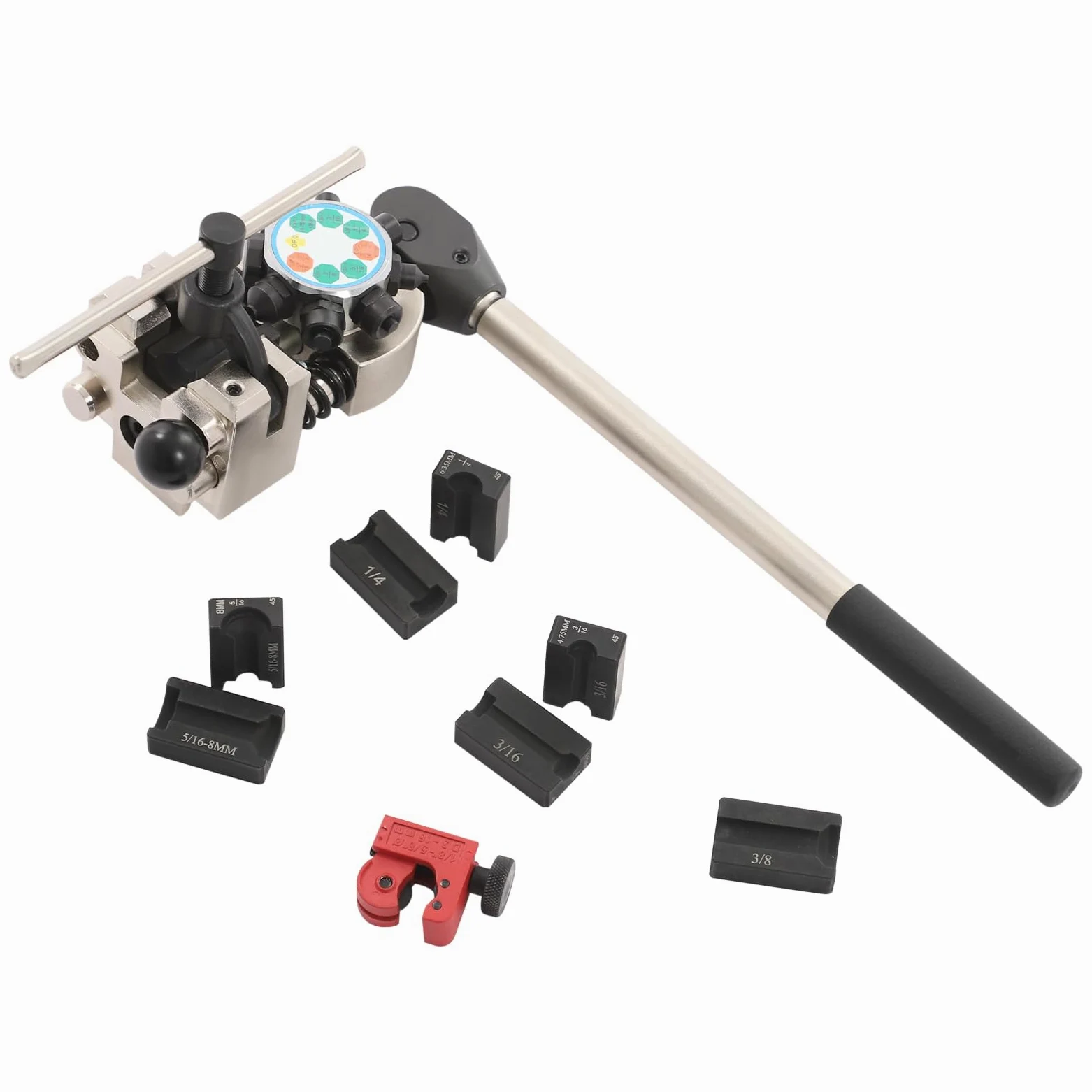 Kit de herramientas para rebordear el pistón de freno, 3/8" (9,53 mm), 5/16" (8 mm), 3/16" (4,75 mm), 1/4" (6,35 mm)