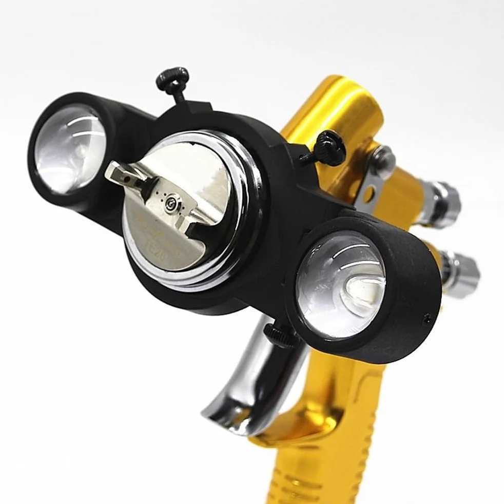 Bomba de Engrase Luz de Pistola rociadora Luz de aerógrafo Luz de tamaño Ajustable Reflector Luz de llenado de Pistola rociadora Boquilla engrasadora