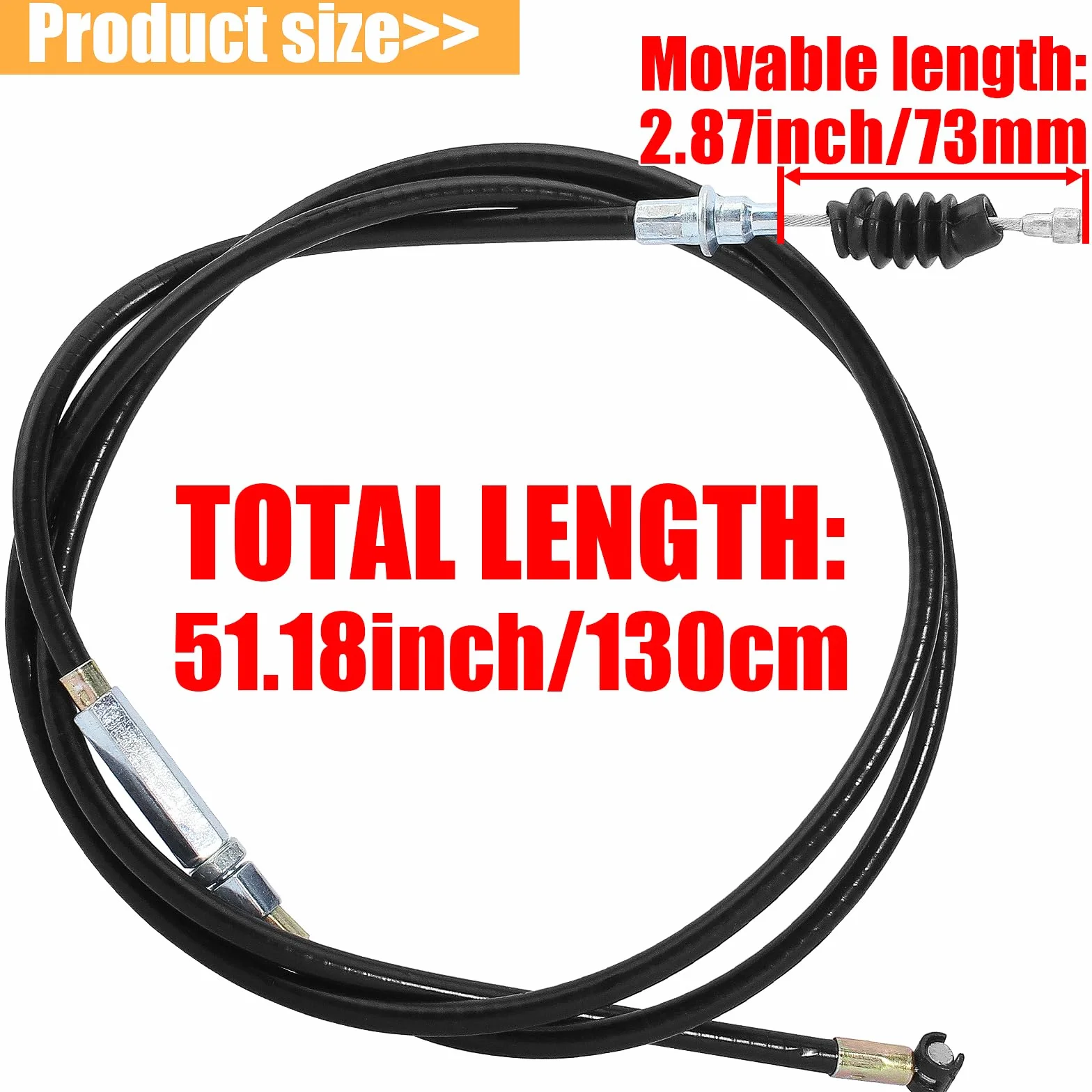 Cable de embrague ajustable negro de 50 pulgadas para 50 cc90 cc 110 cc 125 cc 140 cc 150 cc 200 cc 250 cc motocicleta ATV quad scooter Go Kart ciclomotor Pit Dirt Bike triciclo Buggy Apollo