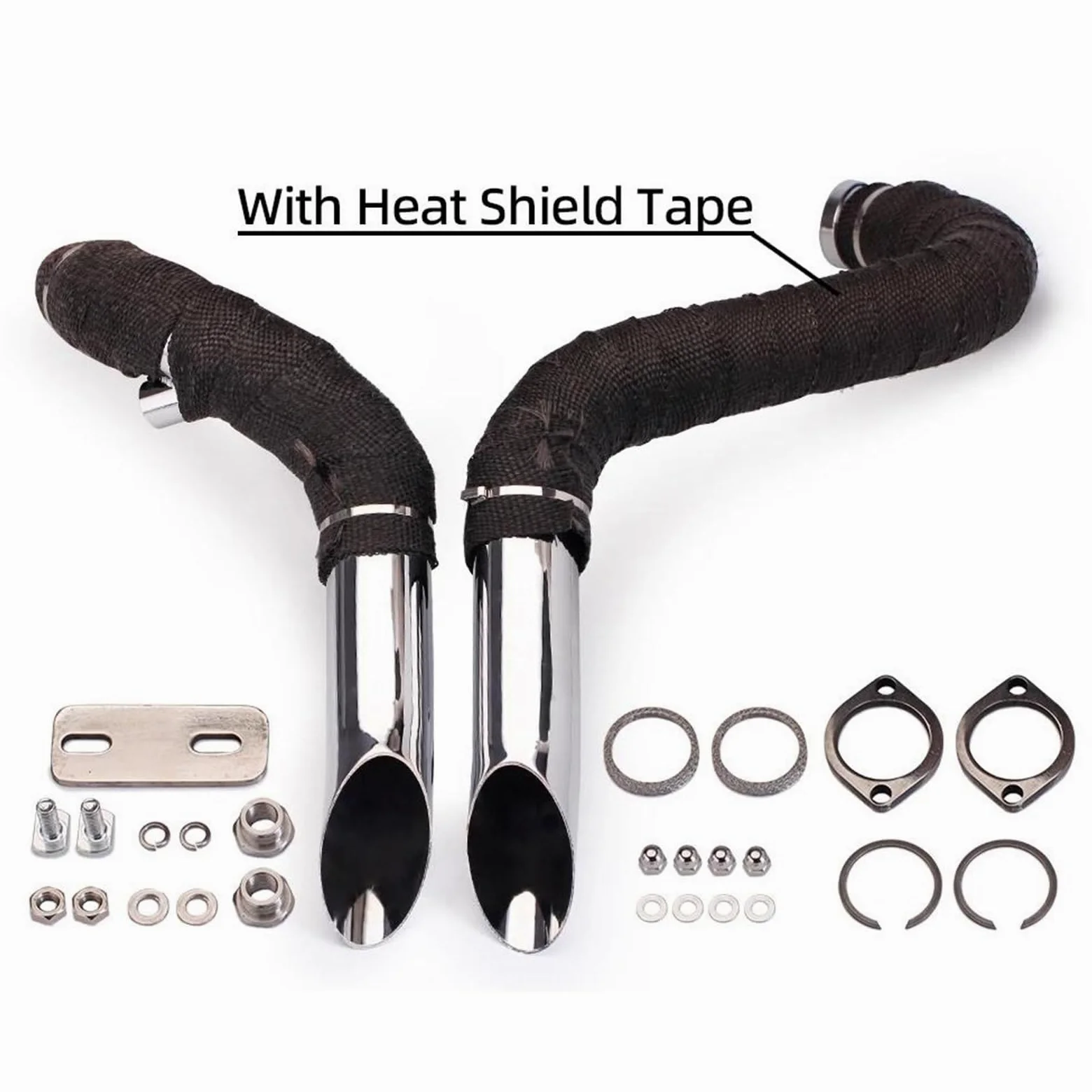 YUUEI Tubo para Escape Motocicleta para Harley para Davidson T7 para Softail para Sportster 883 1200 Accesorios Modificados Sistema(D Silver)