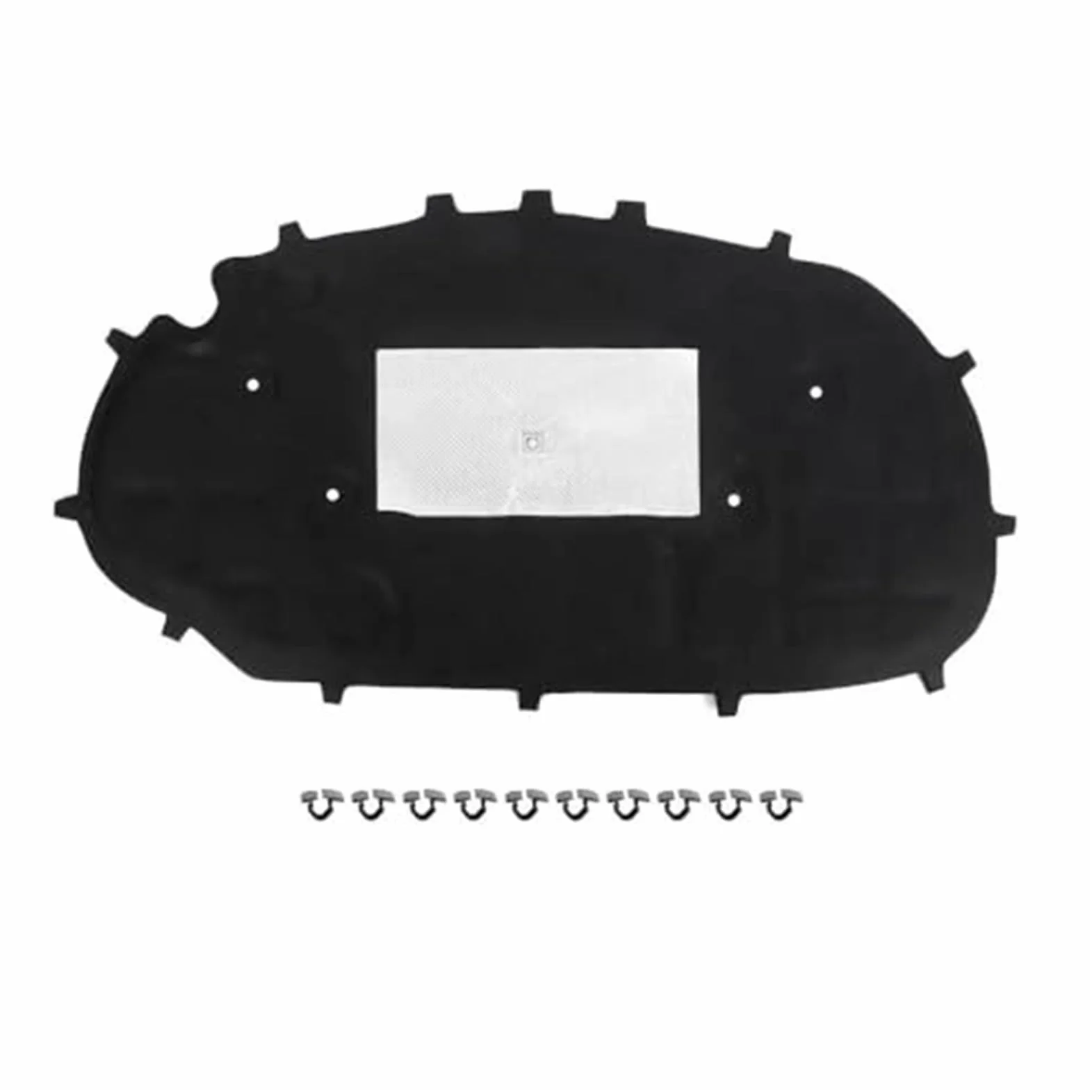 for VW, for Golf, 6/, for Golf, 6 GTI Cubierta insonorizada de algodón for motor de capó delantero Almohadilla de aislamiento térmico Estera de protección térmica(Schwarz)
