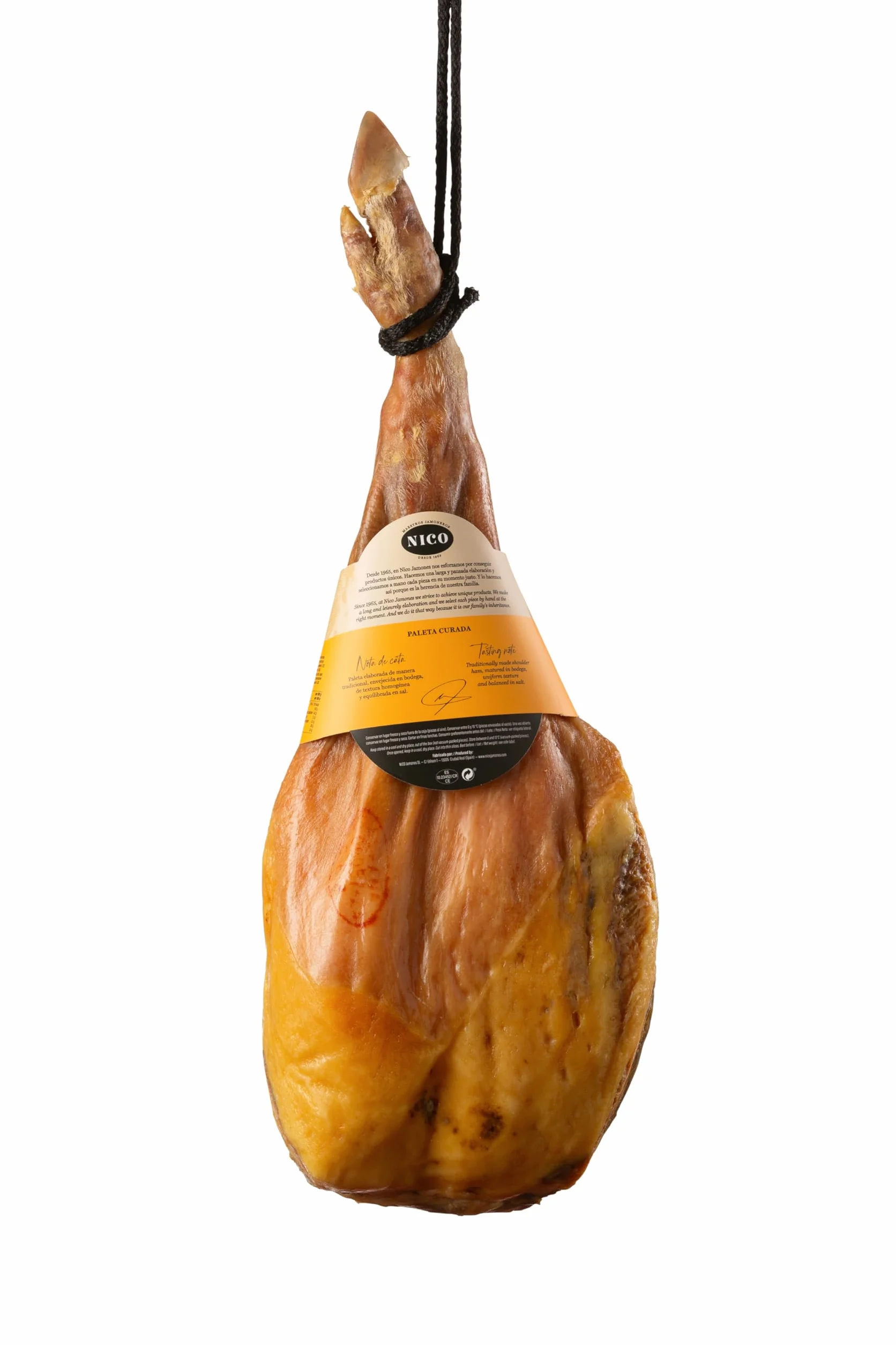 NICO JAMONES Paleta Curada Tradicional 4,5 kg con Jamonero y Cuchillo