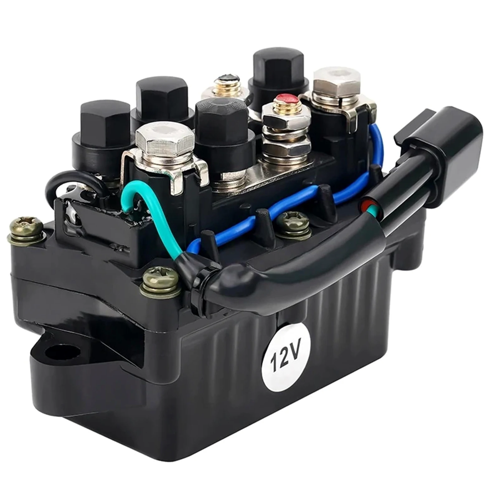 Relé arranque genérico Solenoide de relé de arranque de 12 V compatible con Yamaha motores fueraborda de 4 tiempos F-225 F-90 HP F150TLRC F60TLRD F75TLRD F30LEHA Solenoide arrancador motocicleta