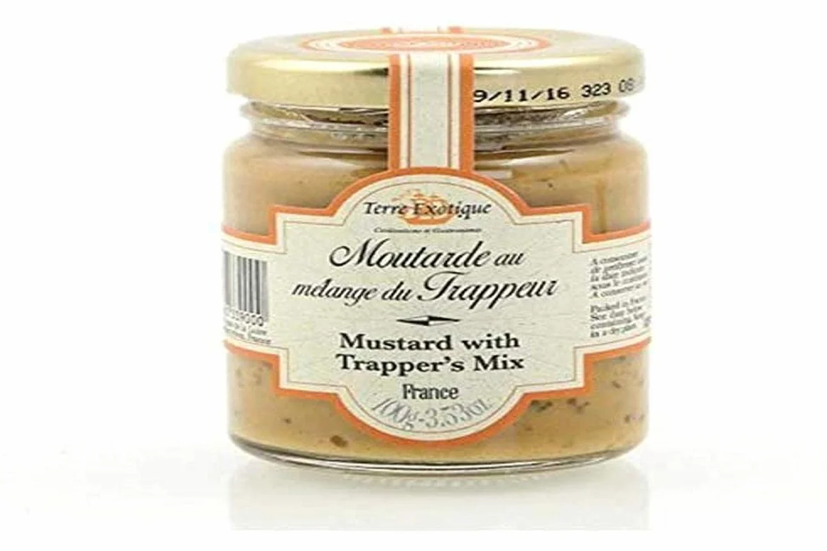 Mostaza gourmet estilo trampero 100 g con Dijon salsa dulce especiada para carnes