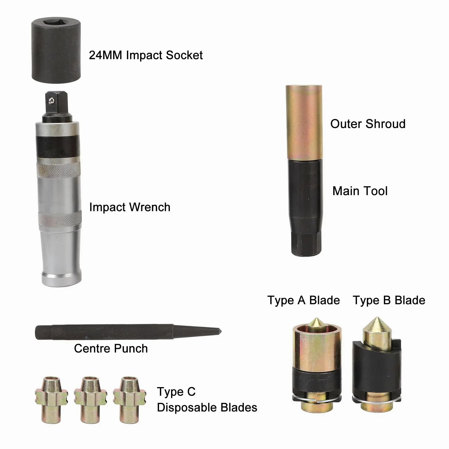 Kit de Extracción de Bloqueo de Rueda,Herramienta de Enchufe para Quitar Tuercas,Juego de Extractor de Tuercas de Perno,Juego de Llaves para Quitar Fácilmente las Tuercas deBloqueo