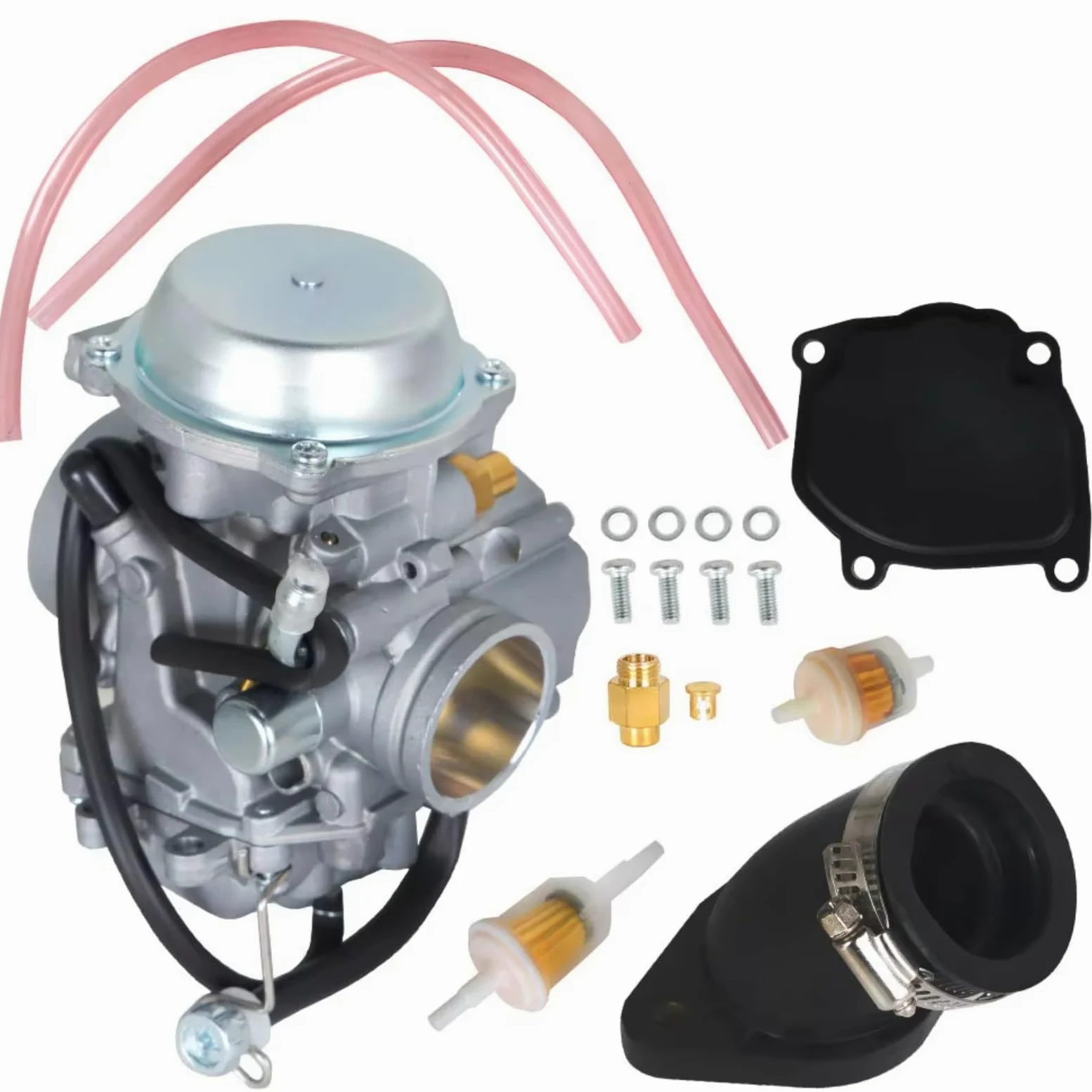 Carburador para Suzuki para Quadrunner 250 LT4WD 1994 Carburador + Funda del colector de admisión Carburador Reemplazo