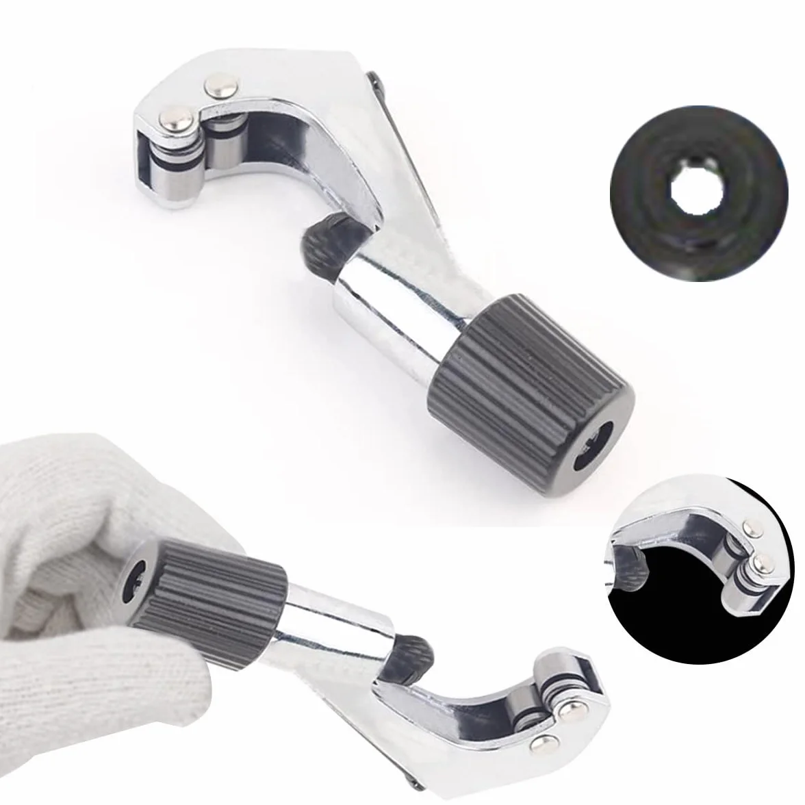 10PCS Herramienta Abocardar Tubos Freno, Set Cortador Tubos Herramienta Abocardar Tubos Aire Acondicionado Cortador Tubos Llave Carraca Tubos Cobre Plástico Aluminio Equipo Herramientas para Coche