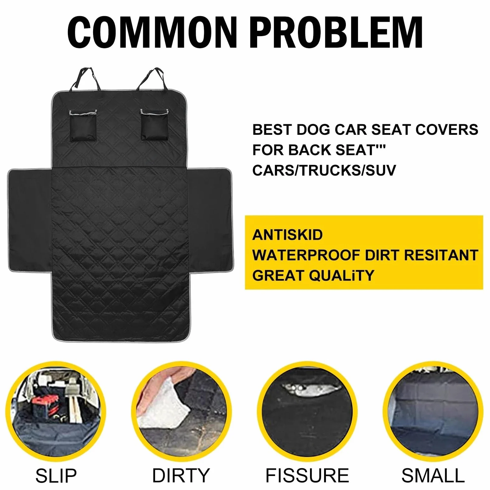 Alfombrilla Maletero Coche Funda para Asiento Trasero con Hamaca para Perro, Compatible BMW X3, X5, E53, E70, G05, F15, X6, X7 y G07