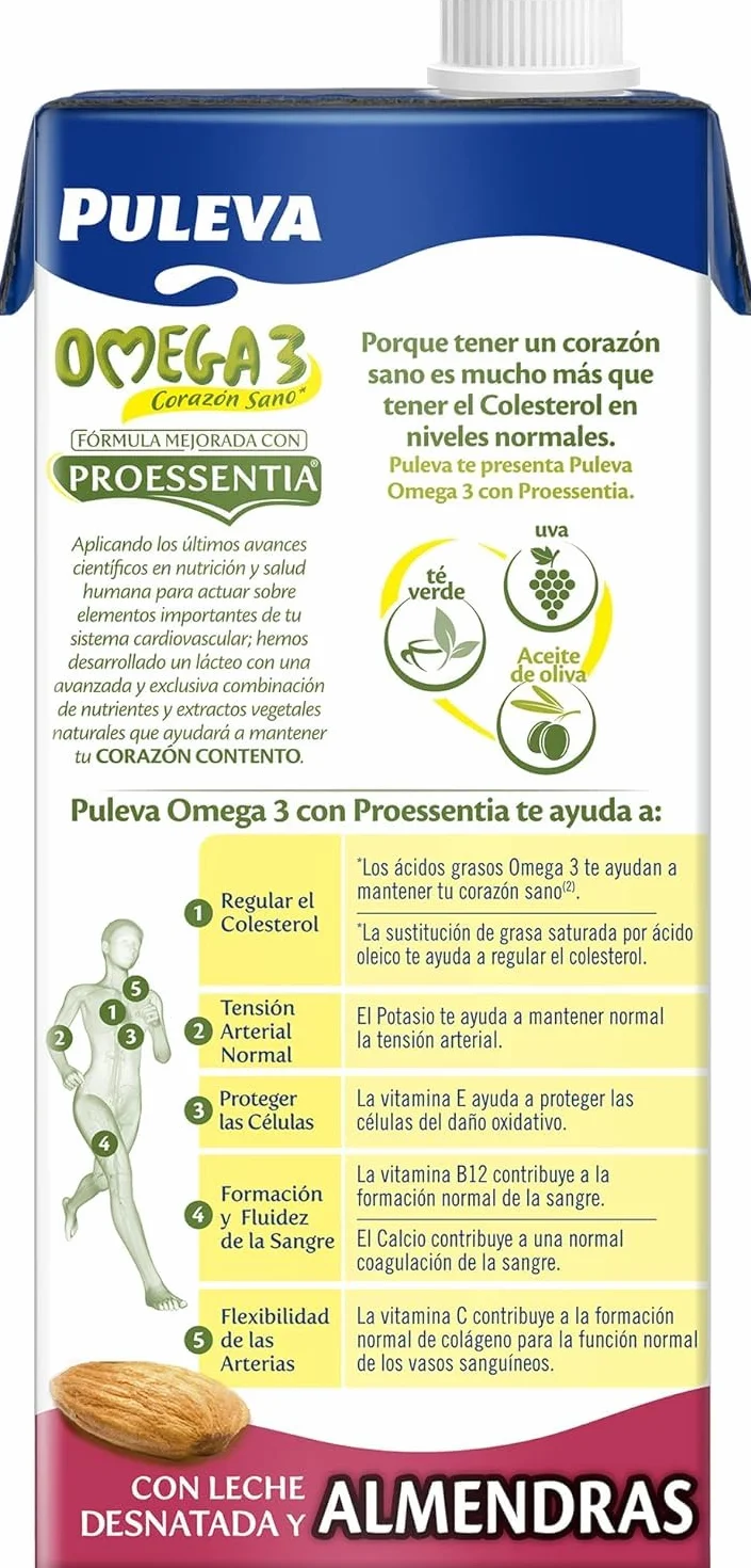 Puleva Omega 3 Proessentia Almendras brik 1L – Caja 6 litros