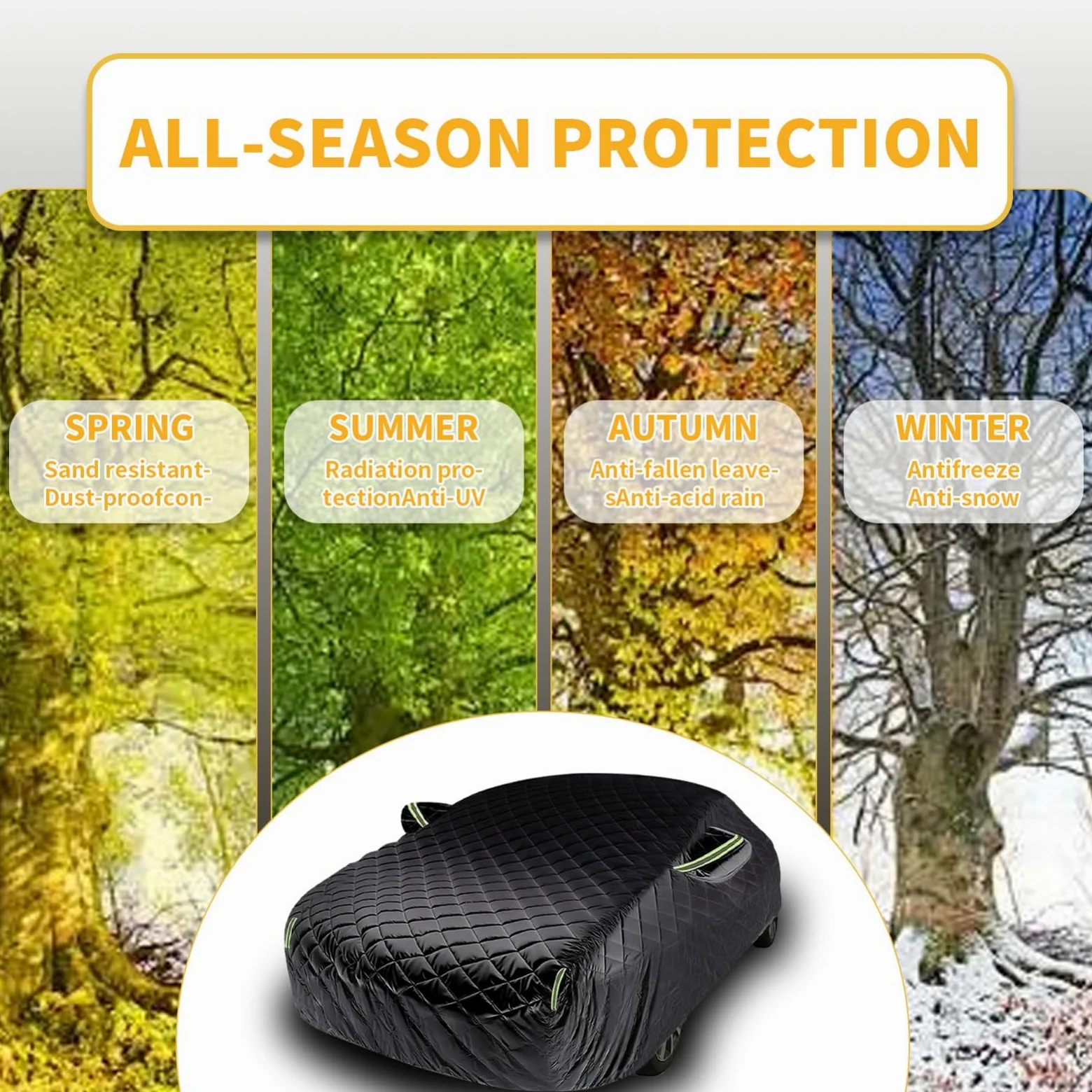 Funda Coche Exterior Antigranizo para Mazda 6e Base 2025-2026,Cubre Coche Impermeable Completa, Tela Oxford con Algodón Grueso Resistente,Transpirable