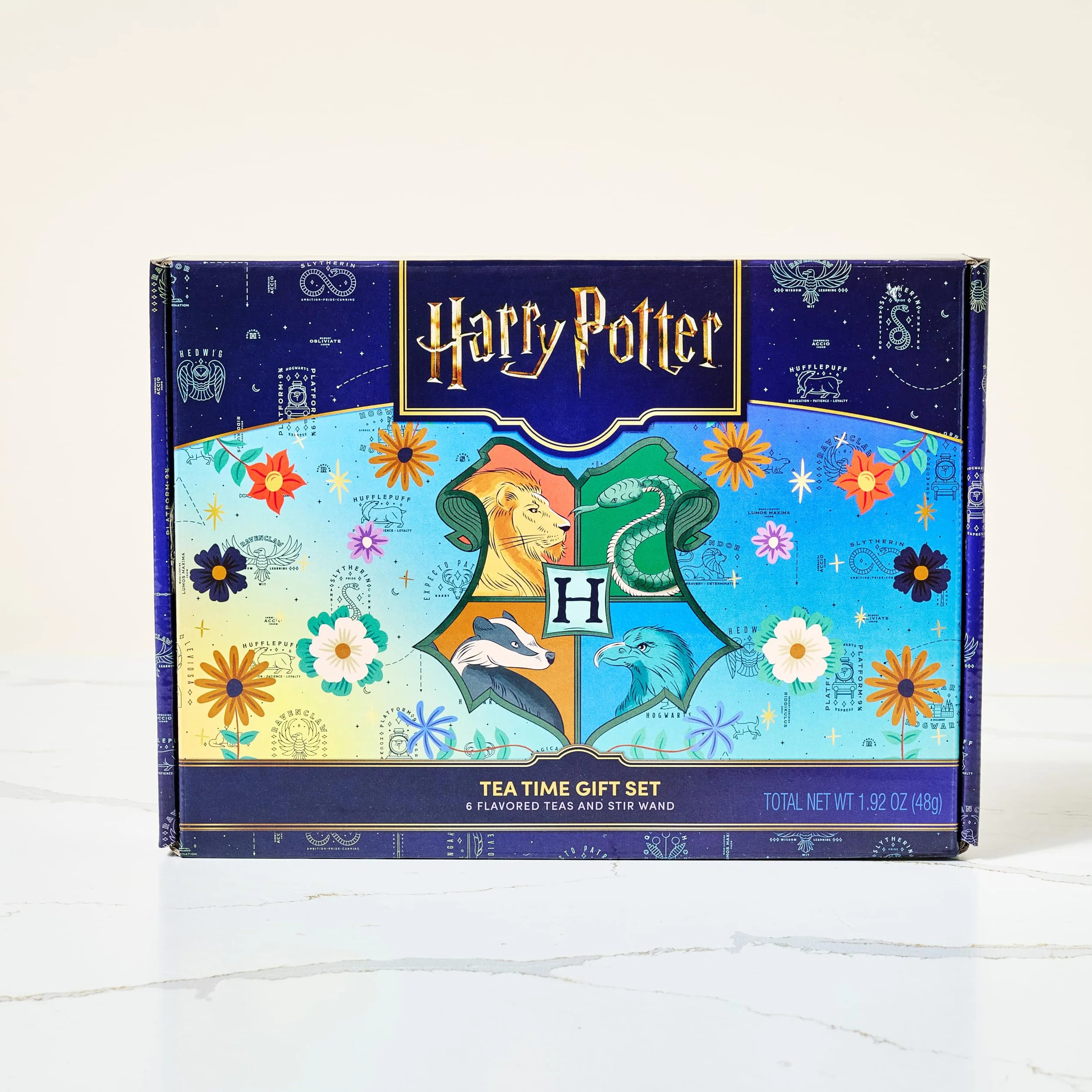 HARRY POTTER Set de regalo de té con 48 bolsitas en 6 sabores, varilla para remover