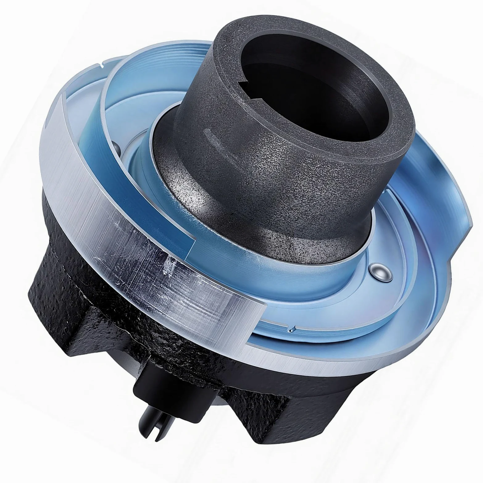 SIXRUN Buje del CigüeñAl del Equilibrador Armónico del Motor, Acero Al Carbono con Silicona, Buje de Polea de Repuesto OEM, Apto para Reparación y Reemplazo de Motores B2300 1994