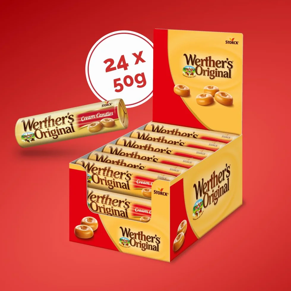 Werther's Original Caramelos Toffee de Mantequilla y Nata Fresca Pack 24 x 50 g