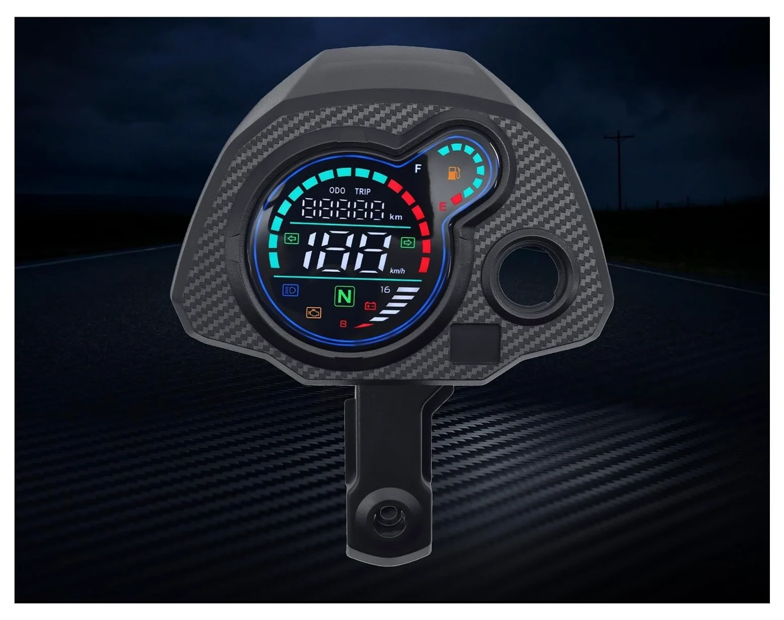 Moto Velocímetro Tacómetro Panel de instrumentos digital para motocicleta, tacómetro, velocímetro, voltímetro para Navi 110
