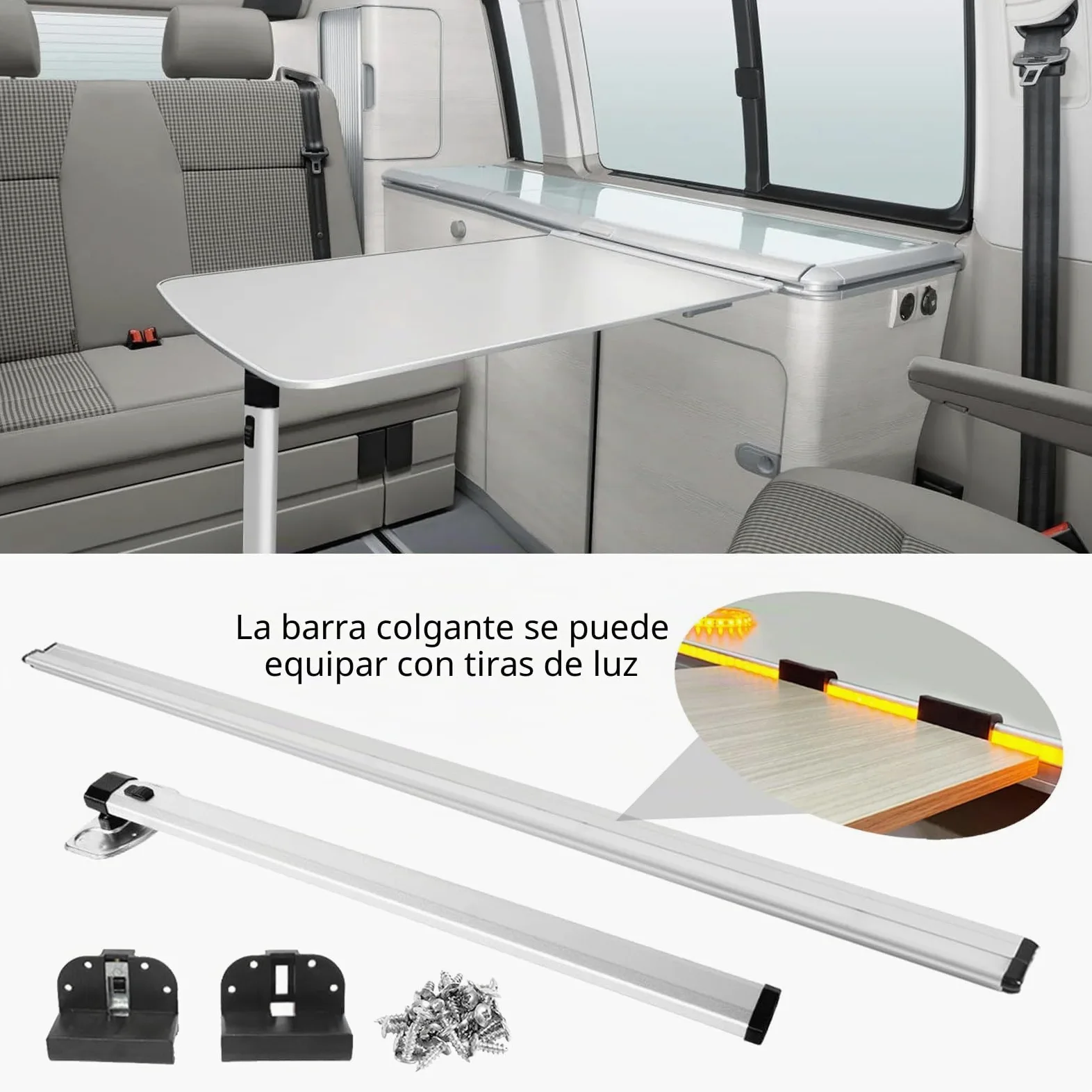 Pata De Mesa Extraíble Y Riel Deslizante para Yate De Autocaravana, Patas Plegables De 73 cm/28 Pulgadas, Rieles Guía De 100 cm/38 Pulgadas, Soporte De Base De Mesa para Autocaravana