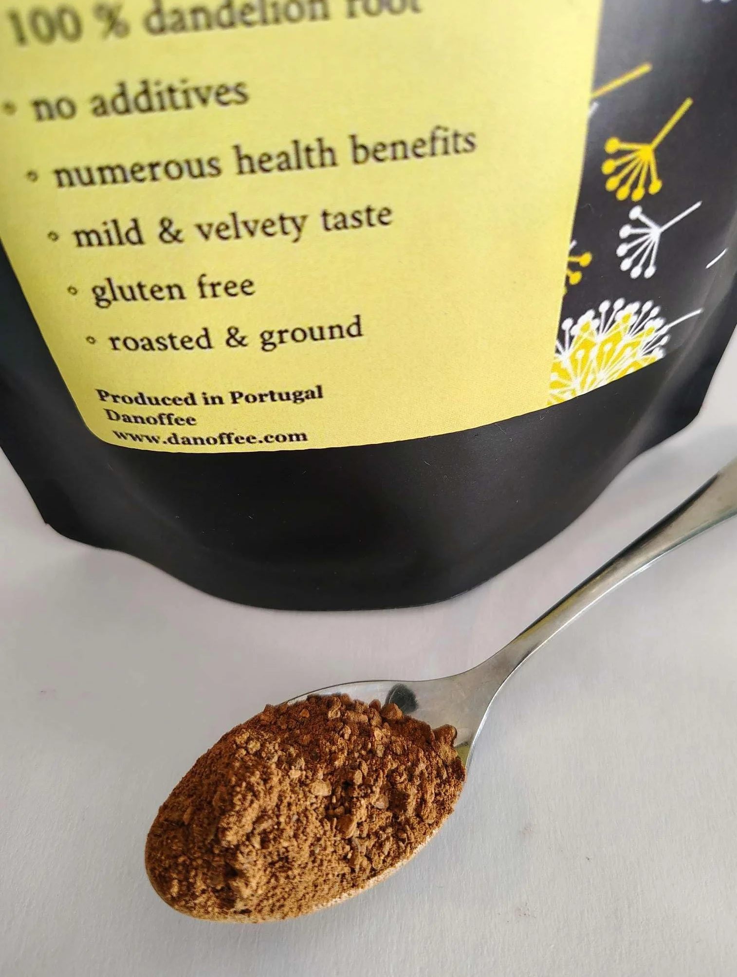 Danoffee Dandelion Root Coffee Substitute Ground Roast 200g Caffeine Free No Additives