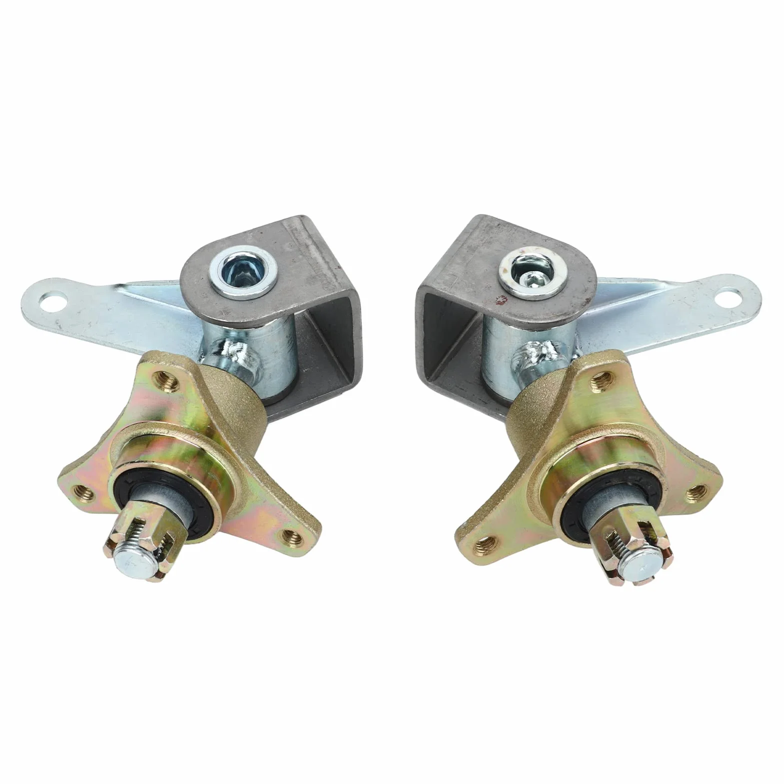 Asixxsix Husillo de nudillo de dirección Go Kart, 2 uds. Ejes de Rueda Delantera de aleación de Acero de 17 mm Husillo de dirección para neumáticos de 6 Pulgadas Quad Bike ATV Go Kart