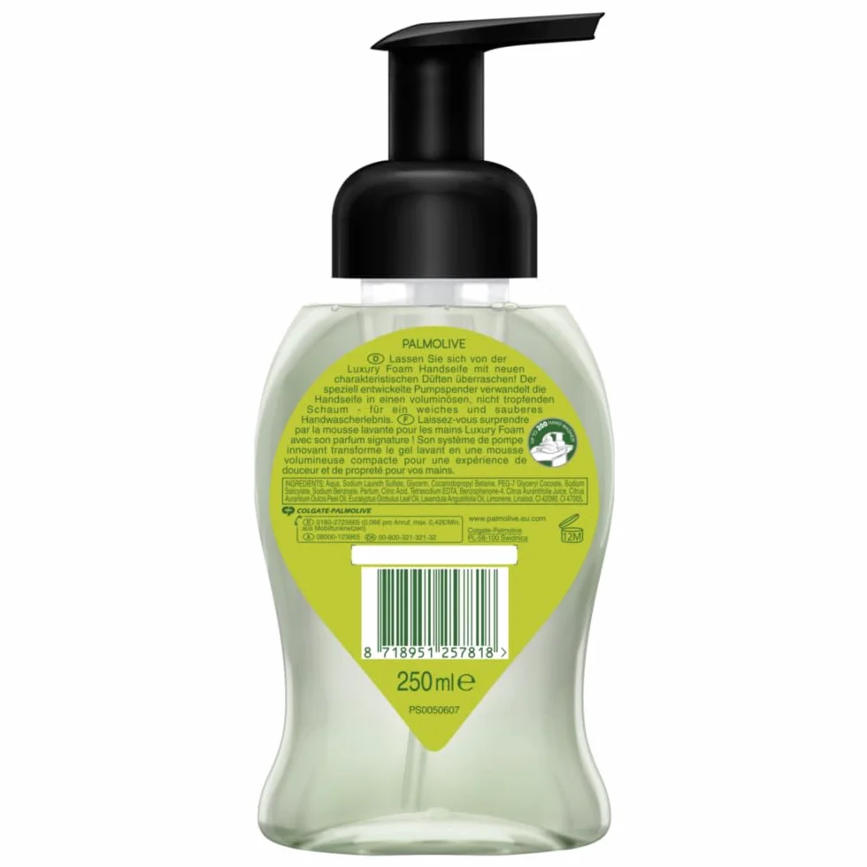 Palmolive jabón de mano espuma lima 6x250 ml